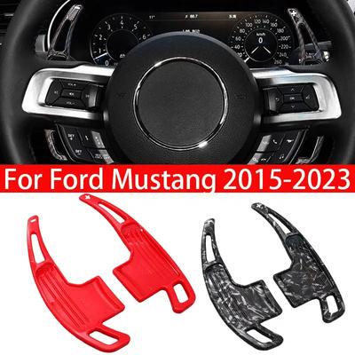 2pcs ABS Steering Wheel Shift Paddle For Ford Mustang 2015 2016 2017 2018      Extended Shifter Trim Paddles