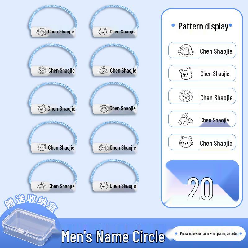 Waterproof Cartoon Name Stickers for Kids - Cute Designs for School and Kindergarten Cups.