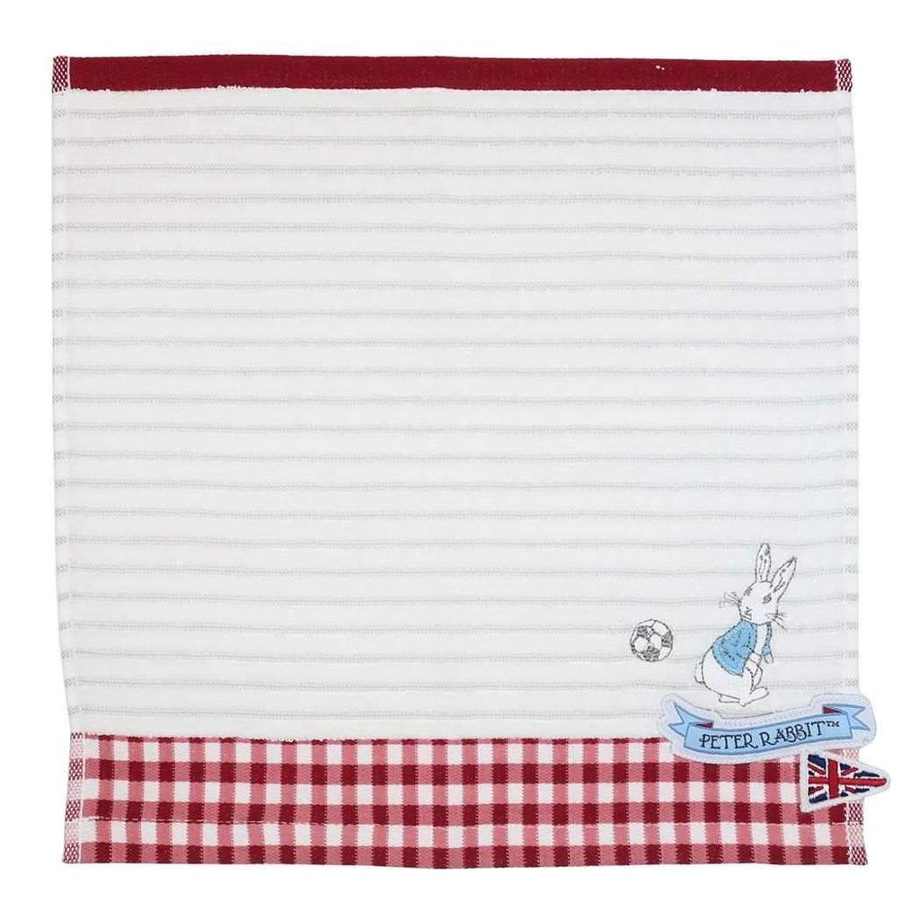 Marushin Carry Peter Rabbit Gingham 5605009900 Towel, 30x30cm, Soccer, Mother's Day, Birthday, Gift,