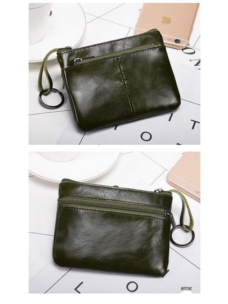 Women's Genuine Leather Retro Coin Purse - Mini Short Wallet & Portable Coin Bag