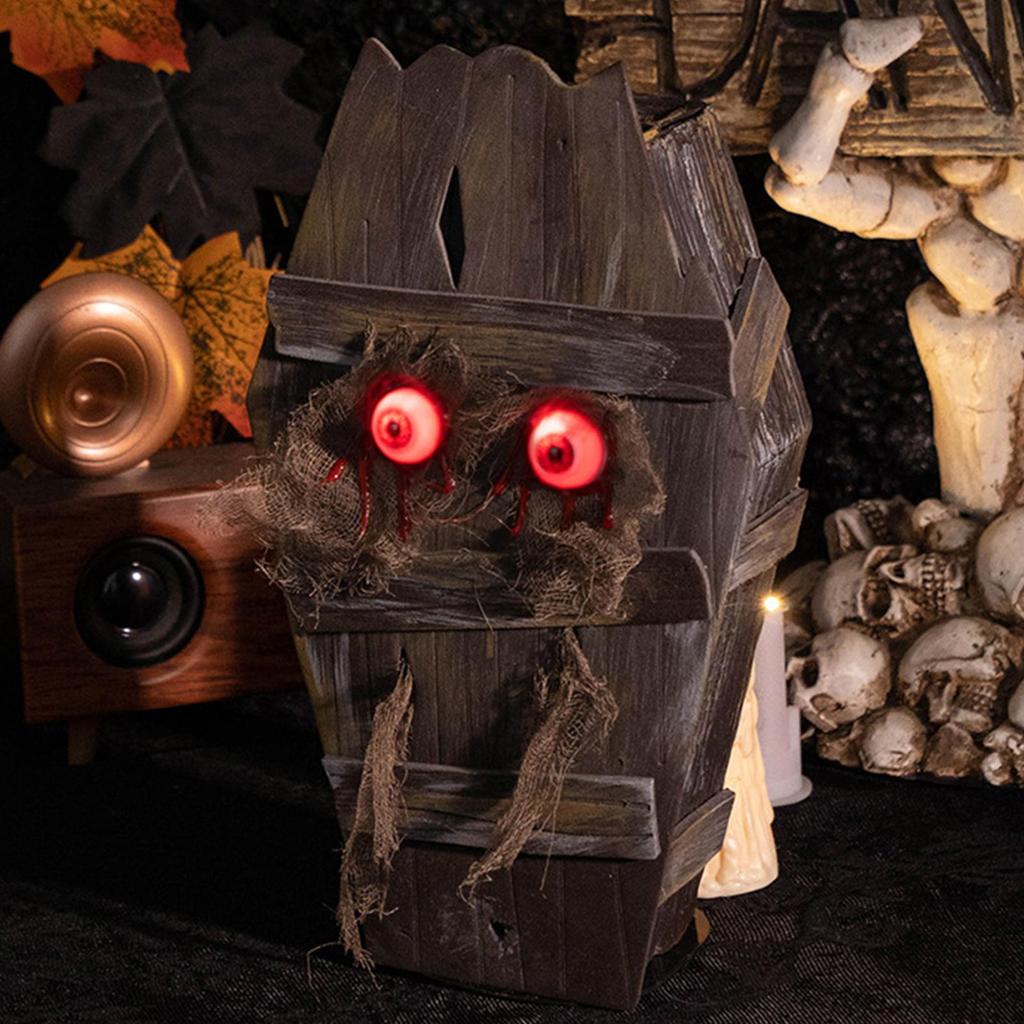 Halloween Coffin Halloween Walking Coffin Decoration Sensor Props Spooky Party Supplies for Exhibits Holiday Yard Garden Bedroom