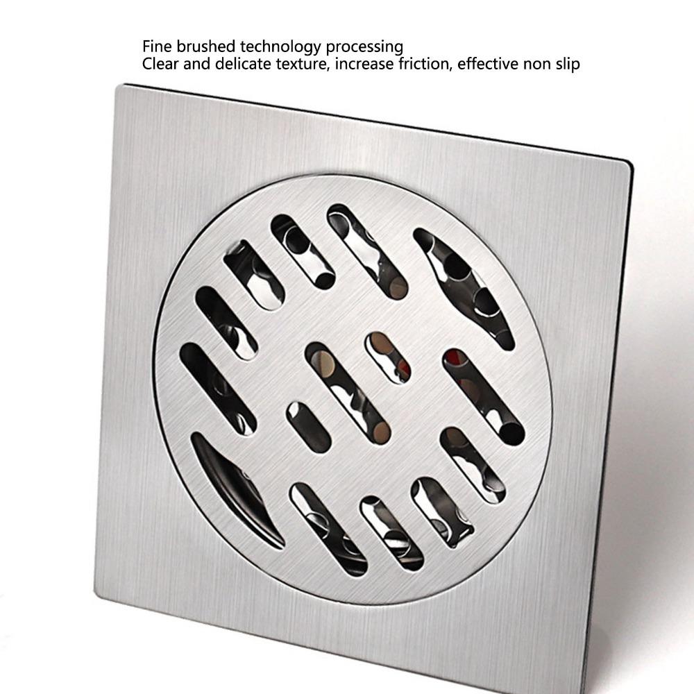 Odor Proof Square Floor Drain Magnetic Suction Core Shower Floor Drain Floor Drain  Balcony