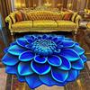 3D Realistic Flower Pattern Absorbent Mat Non-Slip Floral Rug Plush Velvet Floor Mat for Bedroom Kitchen Bathroom Sofa Coffee Table