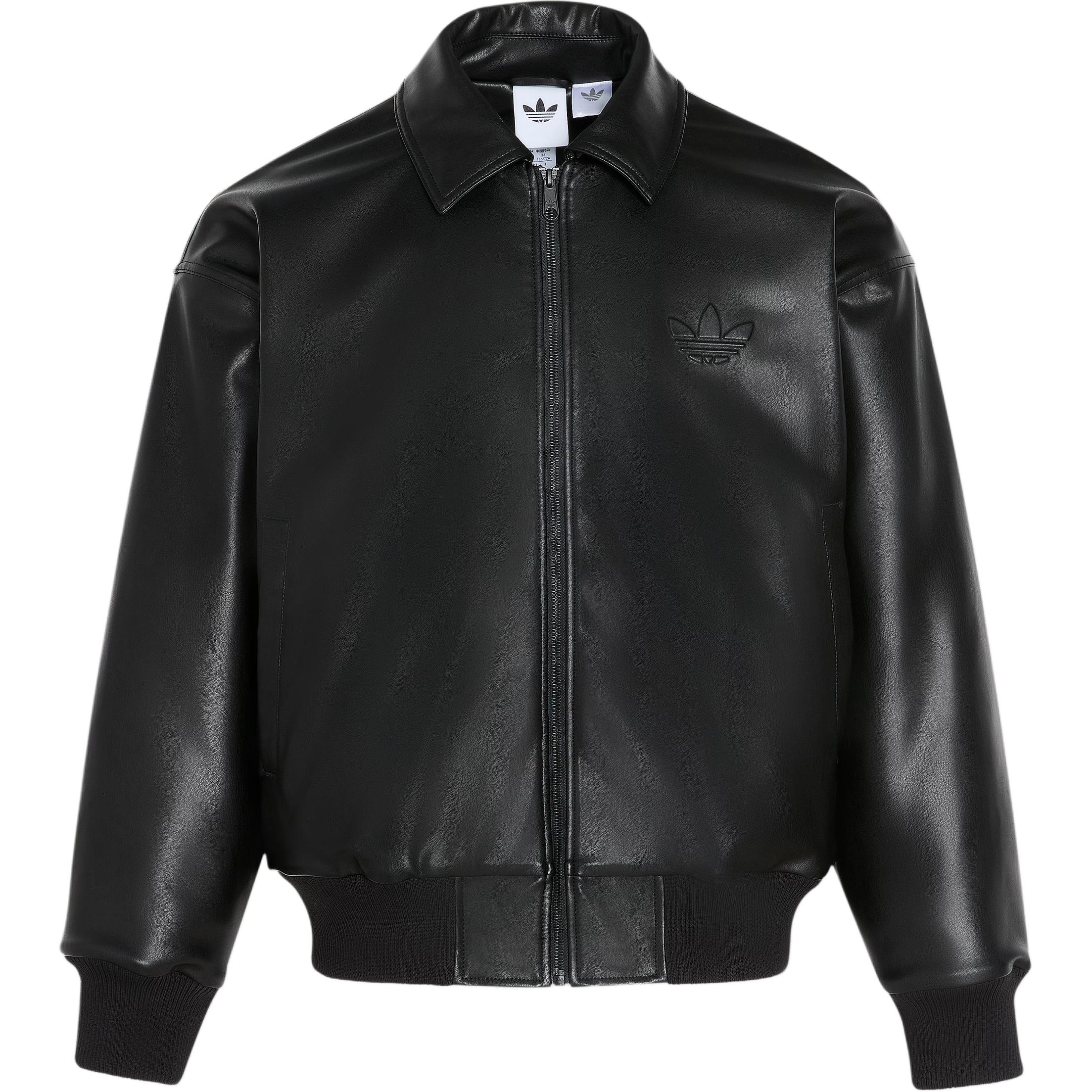 

Adidas Originals Sherpa FW25 PU Куртка Однотонная Свободный крой Лацкан Флис Длинный рукав Куртка Мужская IA7525 M