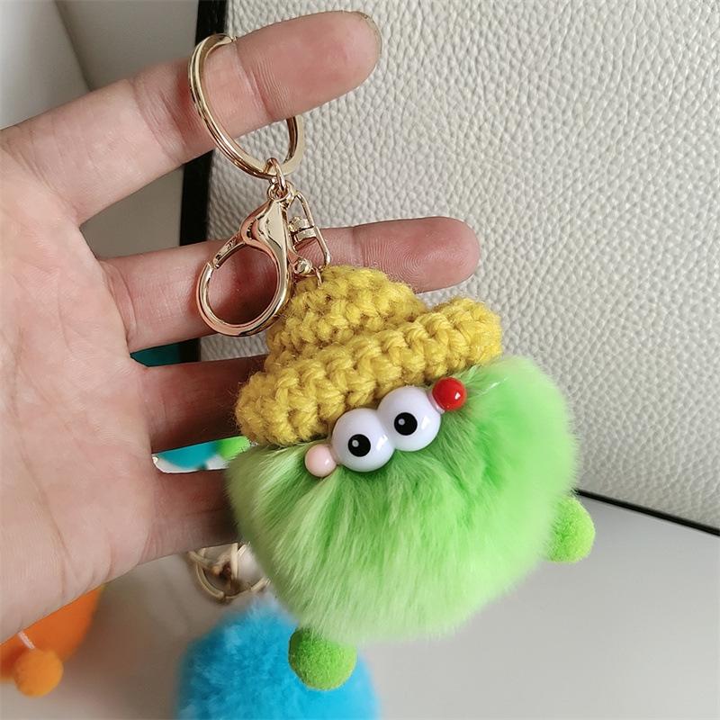 

Брелок из шерсти кролика Рекс, плюшевый эльф, брелок для ключей от машины, кулон в виде знаменитости из Интернета, плюшевый подарочный кулон для куклы