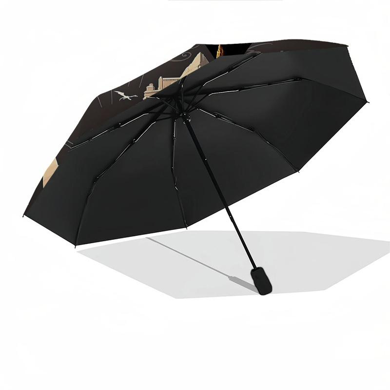 1pc The Lord of the Rings Return of the King Automatic Folding Umbrella - Compact 8-Rib Design, Durable Plastic & Iron1055L