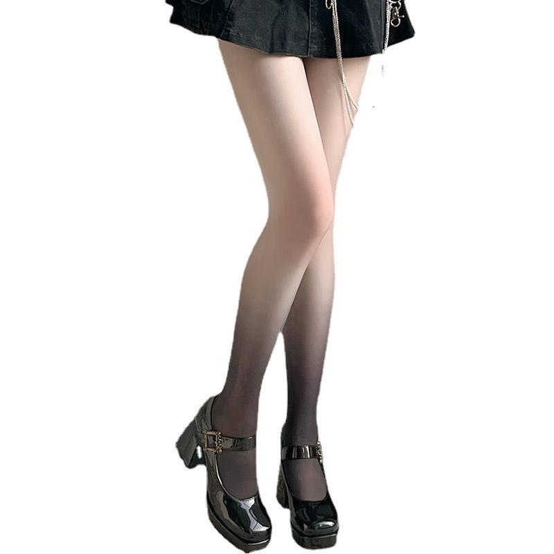 Gradient Color Stockings for Women, Sexy Black Stockings, Pure Desire White Stockings, Ultra-thin Summer Anti-snag Gray Pantyhose