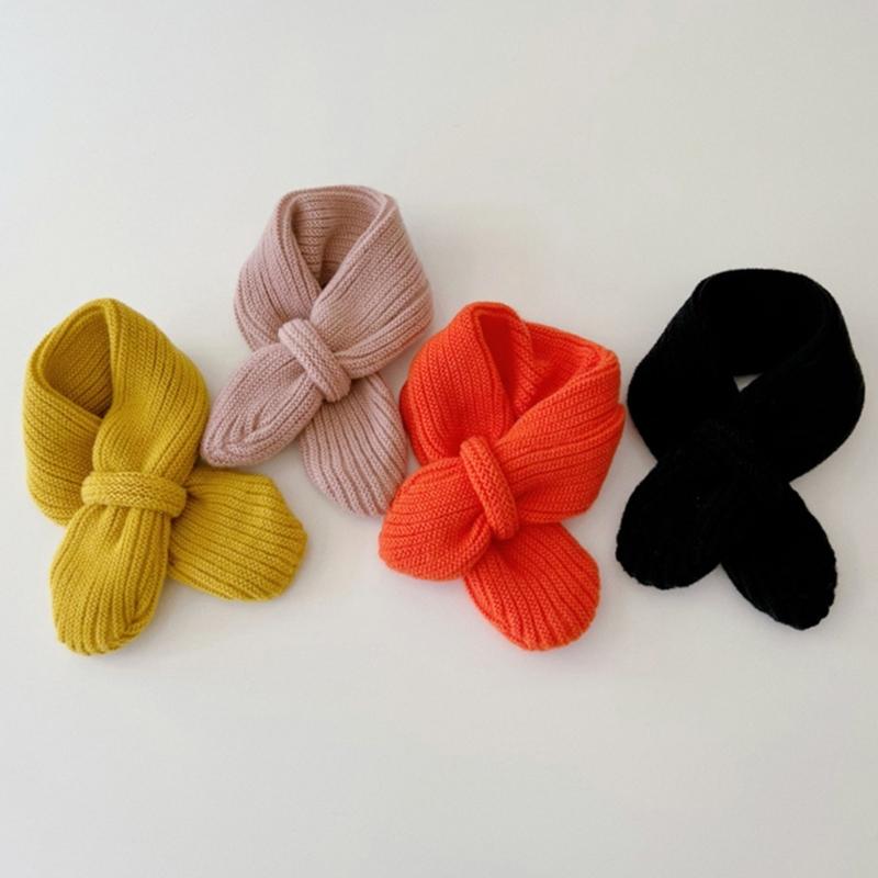 Stylish Children Wool Scarf Soft & Comfortable Kids Scarf Solid Color Scarf Knitted Scarf Perfect for Autumn & Winter