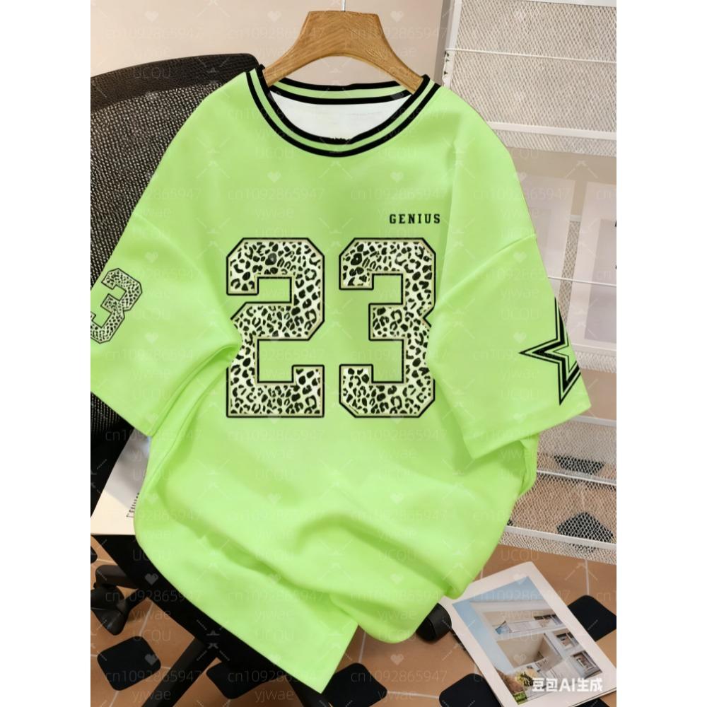 Printed American casual digital printed T-shirt XS