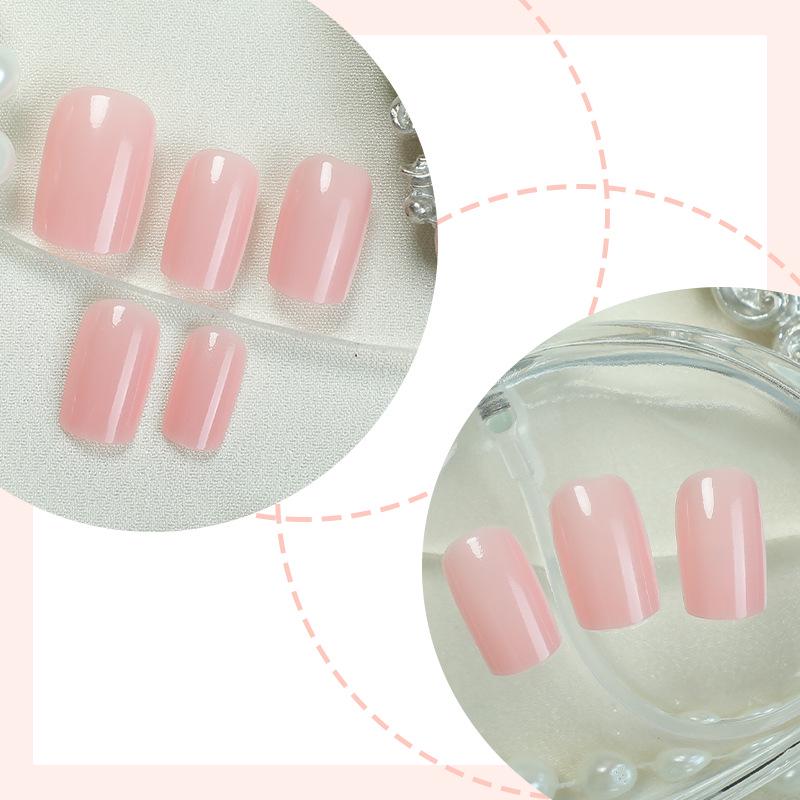 Summer Nude Short Whitening Press-on Nails for Women – Sweet, Wearable Manicure