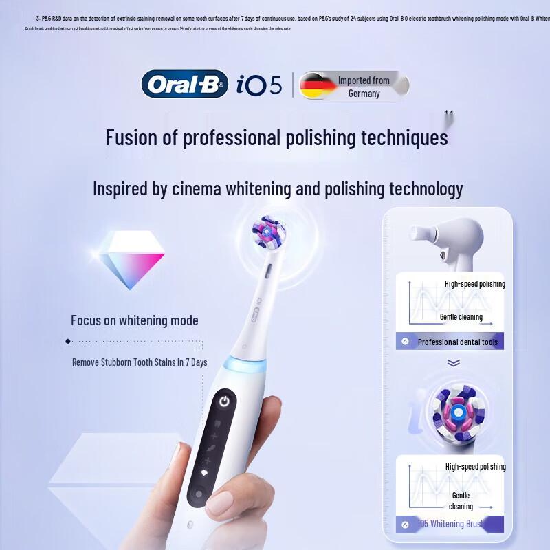 

Oral-B iO5 Smart Electric Toothbrush with 4 Brush Heads