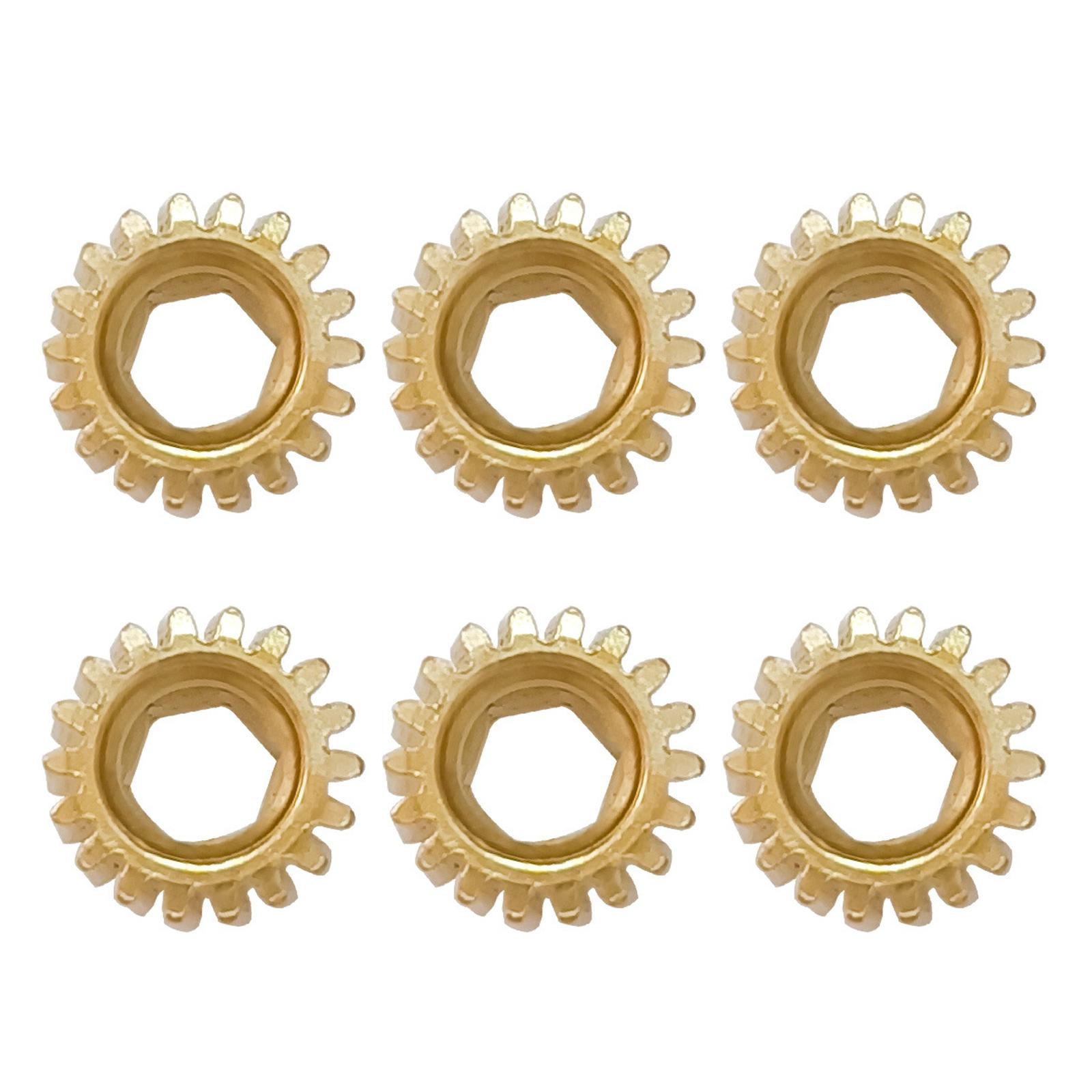 

6 Pieces Guitar Tuning Mechanism Iron Gear Set Open Hole Guitar Tuning Gear Set Suitable for Precise String Adjustment 18T