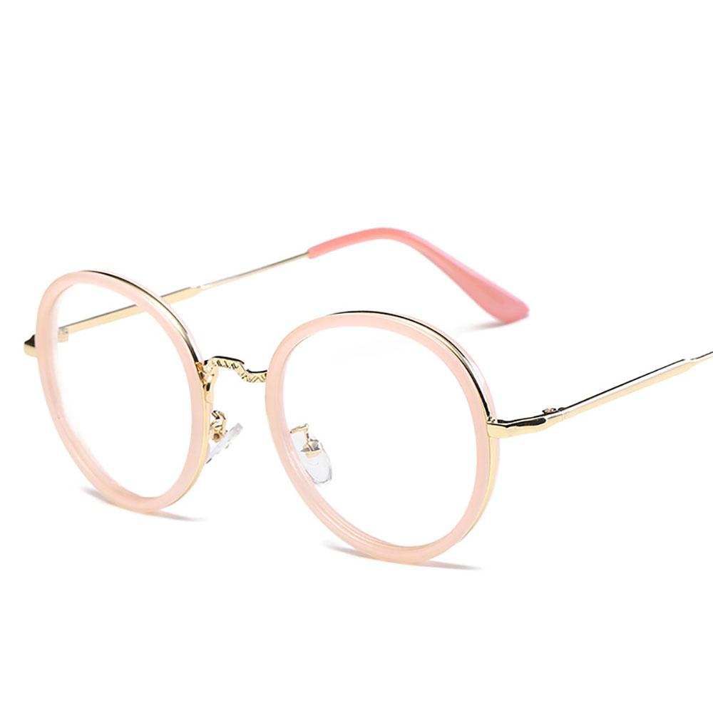 Non-Prescription Glasses Fashion Decorative Specs Pc Lenses Comfortable Round Frame Glasses For Travel Cycling Outdoor Sports