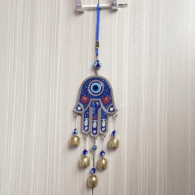 Wall Decoration Fatima Hand Wind Chimes Hamsa Hand Blessing Protection Blue Evil Eyes Pendant Hanging Ornaments Good Lucky