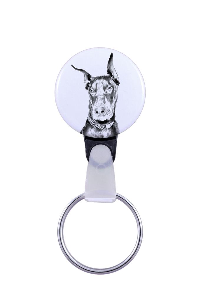 Dobermann, Doberman Pinscher, Dobie I - Keychain with a Dog Portrait, Pendant with the Brand's Own Art-Dog Graphics