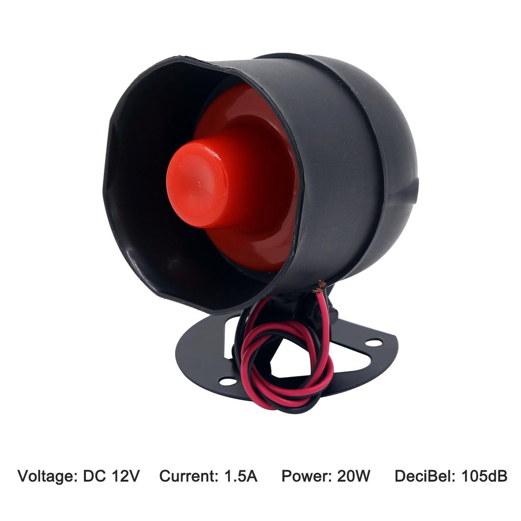 Allarme per auto Sistema di sicurezza per veicoli Corno antifurto Sirena di allarme 12V 105dB Corno per auto moto