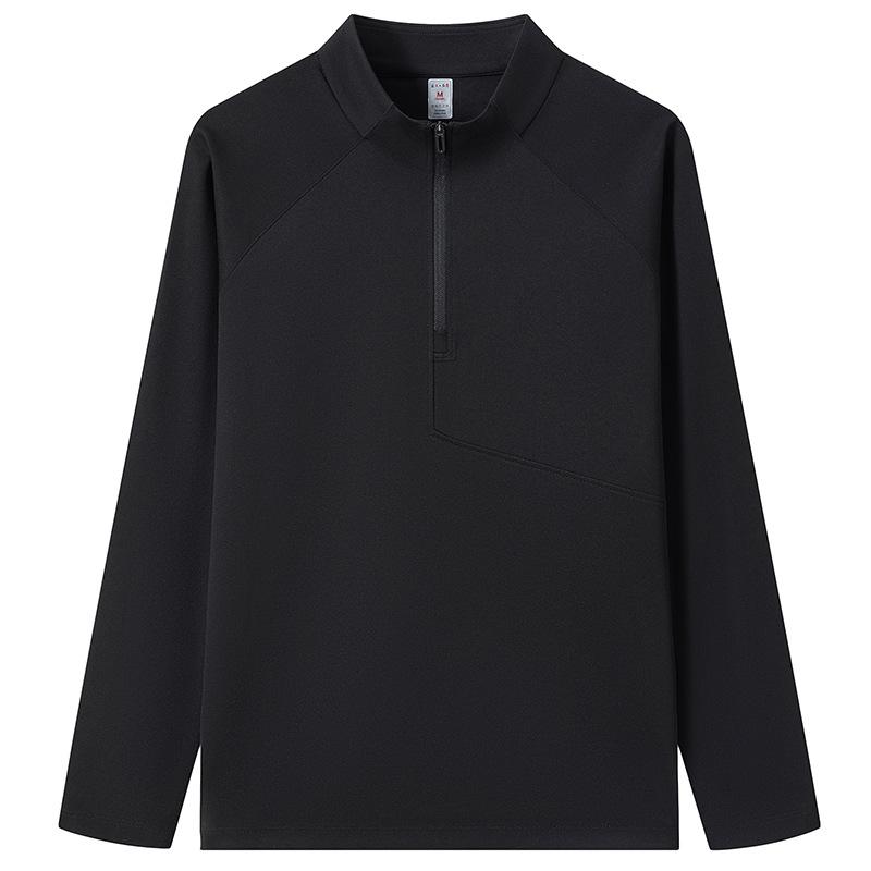 

Футболка с длинным рукавом для мужчин с рукавами реглан, молнией до середины груди, базовая футболка с начесом L