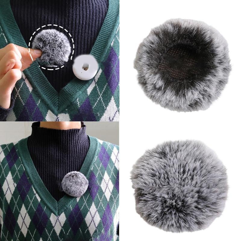 2Pcs Windscreen Cover for Omic Lavalier Microphones Windshield Artificial Furs Wind Screen Furry Sleeve