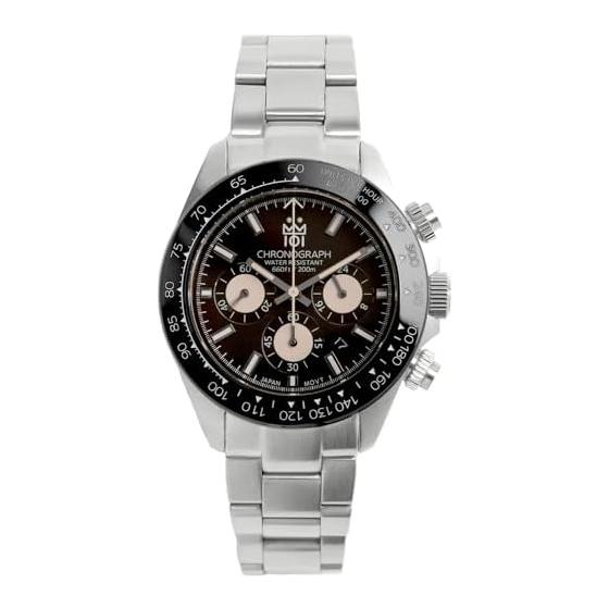 [HYAKUICHI 101] MODEL.11 Hyakuichi Divers Chronograph Watch Ceramic Bezel Black x Ivory BKIV