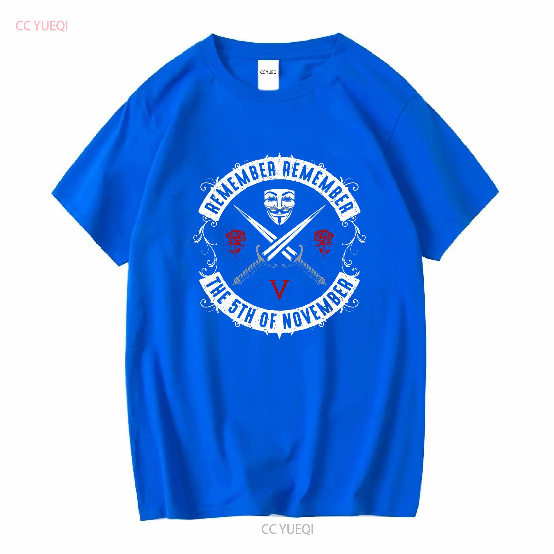V for Vendetta Remember the 5th of November T Shirt All Sizes pfa 280 long or short sleeves vintage Washed designer clothes S
