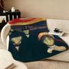 Artist E-Edvard Munch Throw Flannel Blanket Perfect for Sofa Office Bed Travel Sleep Read Relax Camping four season use