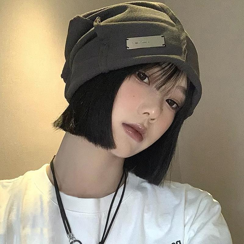 Women Solid Color Baggy Slouchy Beanie Soft Cotton Hats Spring Autumn Hip Hop Skullcaps Outdoor Warm Pullover Cap