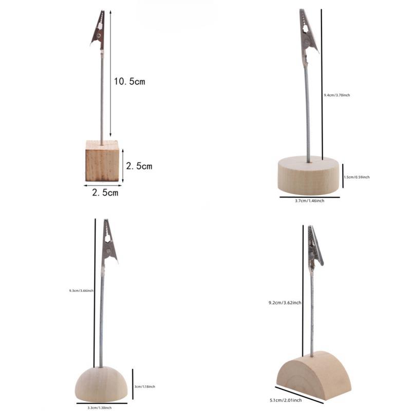 New Portable 10PCS/Set Wooden Place Card Holder Clips Wedding Place Card Holder Table Romantic Photo Memo Number Name Clips Base