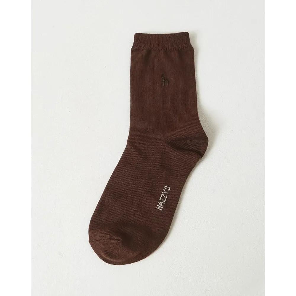 [26FW] Ivory Solid Cotton Blend Mid-calf Socks 5-Piece Set HISS6F210IV