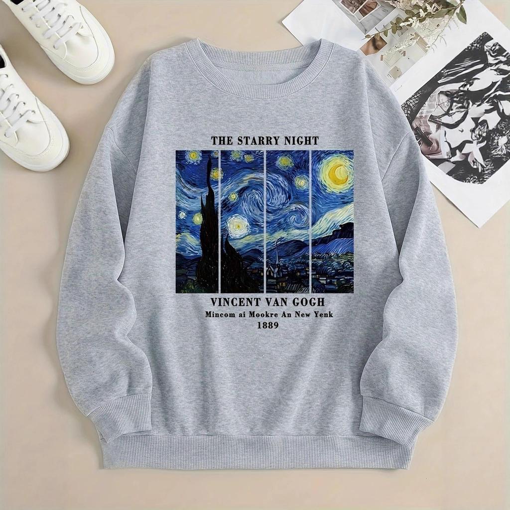 European & American Magic Graphic Velvet Hoodie - Casual Fashion Long Sleeve Pullover