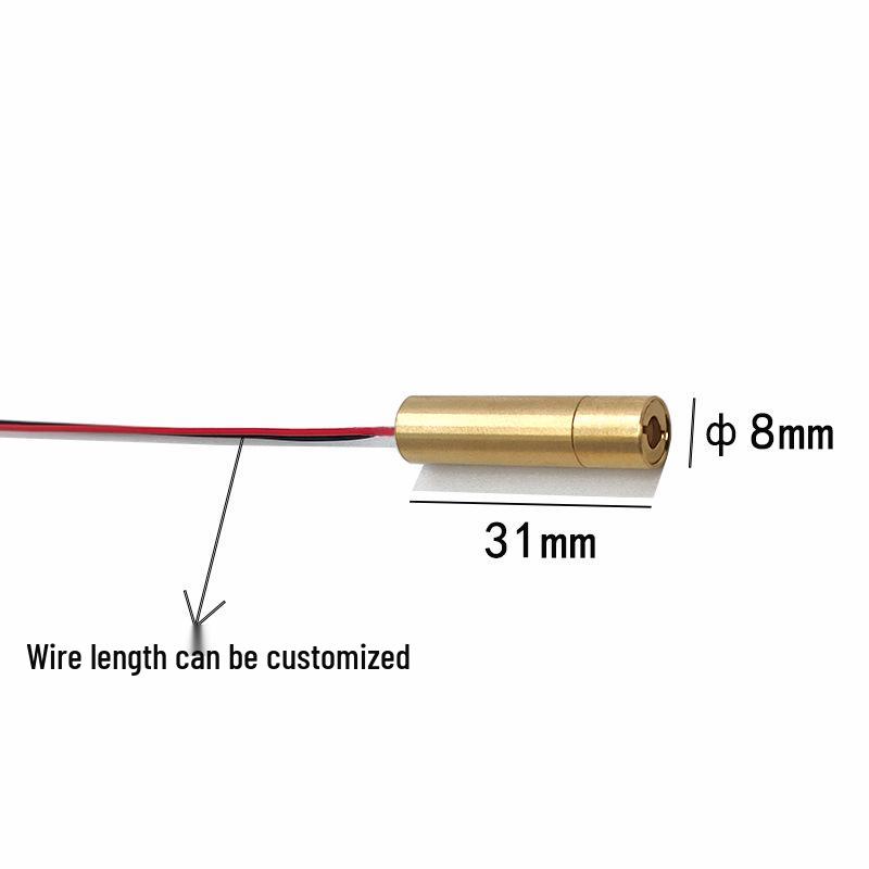 8x31mm 405nm 20mW Blue-Purple Laser Module with Internal Focus Dot Pattern