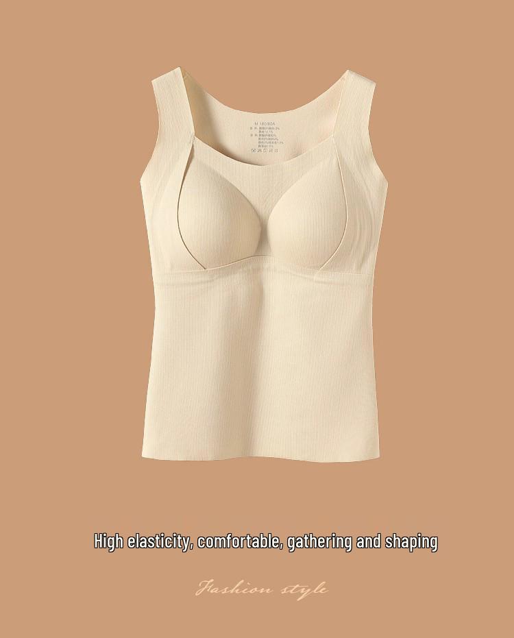 Dámské termální tílko s vlnou a hedvábím a všitými prsními vycpávkami