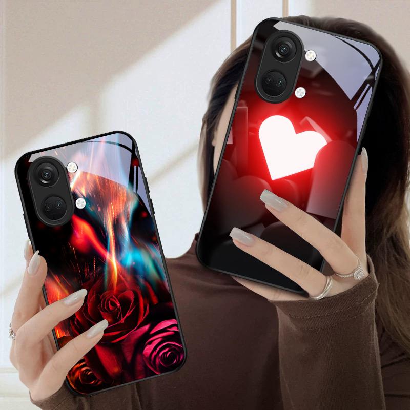 Brilliant Flame Rose For OnePlus Nord CE 2T 2 3 Lite N20 N30 6T 7 7T 8 8T 9 10 Pro 11R 12R 13R Ace 2V 5 Pro Glass Phone Case