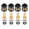 4Pcs Brass Wheels Hex Hub Extenders 7mm with Nuts for 1/24 RC Crawler SCX24 Bronco C10 Gladiator AX24 Upgrade Parts