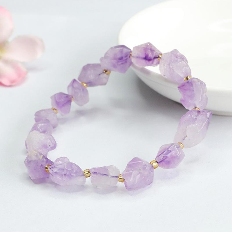 Juan Yu Amethyst Bracelet - Nine Purple Li Fire Hand String Gem Jewelry