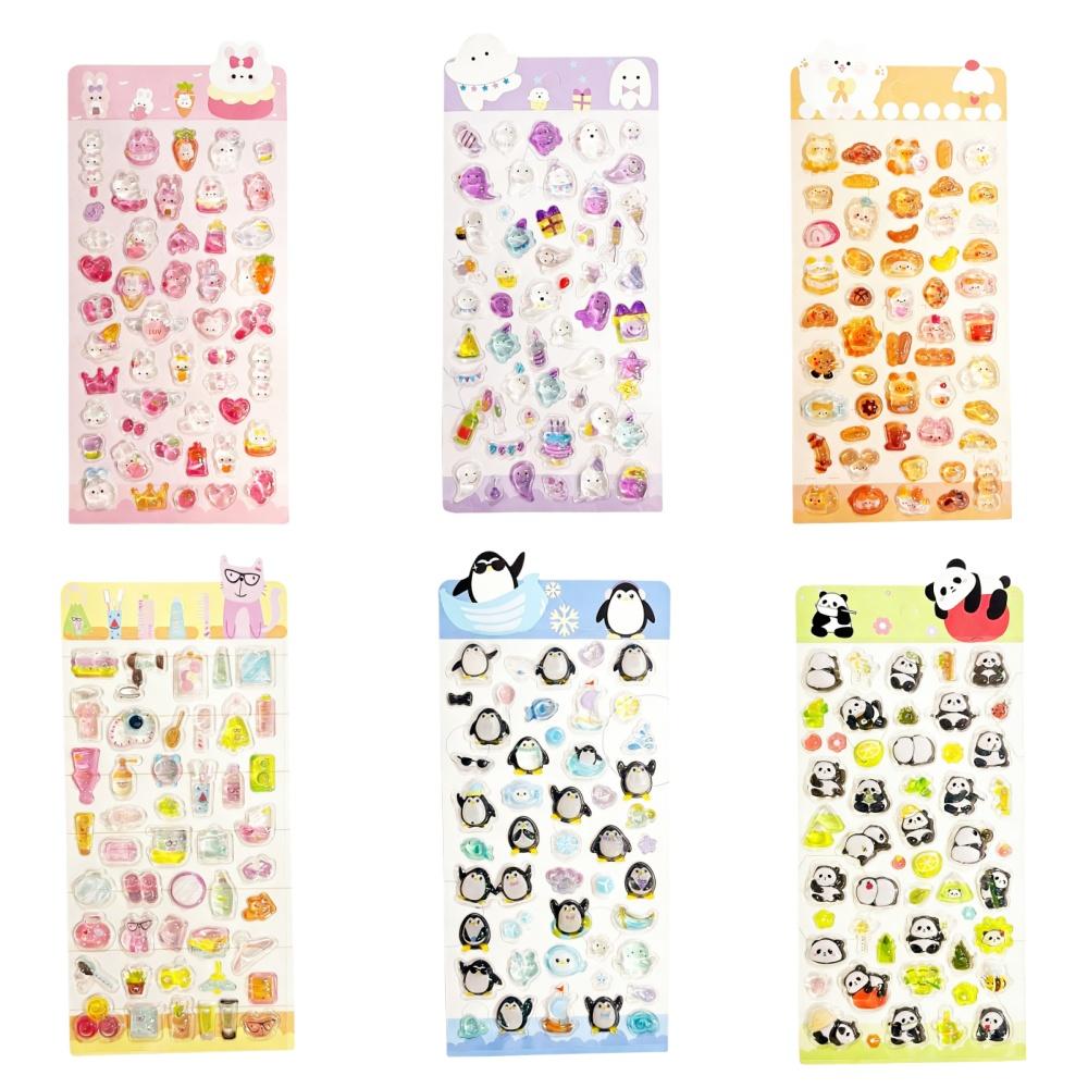3D Three-Dimensional Sticker Children'S Creative Cartoon Glitter Crystal Sticker Fun Relief Sticker Decoration Diamond Sticker