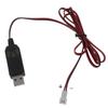 100cm Universelles USB 5V 2A auf 4.2V 1A 2-Pin XH 2.54mm Ladekabel für 3.7V Lithium-Akkupack Spielzeug und mehr
