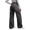 2026 Spring/Summer Women's Plus Size Retro Wide-Leg Denim Pants with Pockets