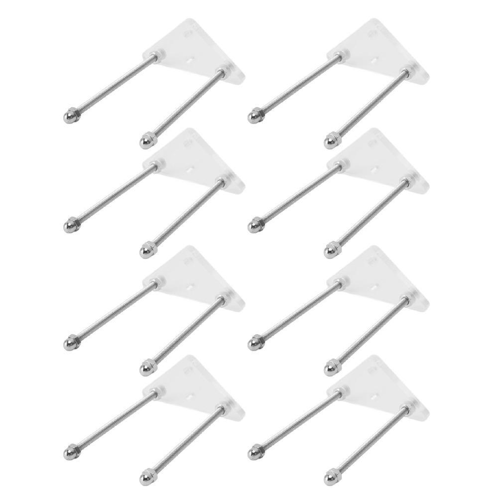 8Pcs 6.2x3.1x8cm Skateboard Wall Mount Acrylic Skateboard Wall Holder Home Use
