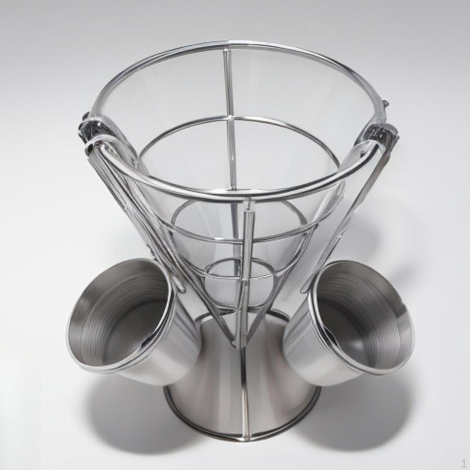 

Держатель для конусов для картофеля фри, Стойка для подачи жареной курицы, Многоразовая корзина для закусок Double Cup