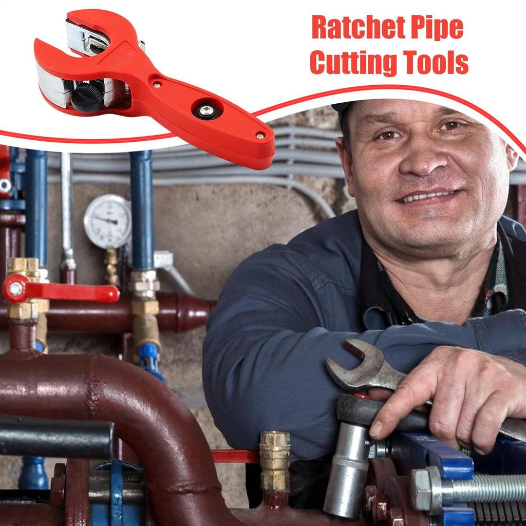 PVC Pipe Cutter Alloy Ratcheting Tubing Cutter Compact Rigid PVC Pipe Cutter 1/4 To 7/8 Inches PVC Pipe Shears For Cutting