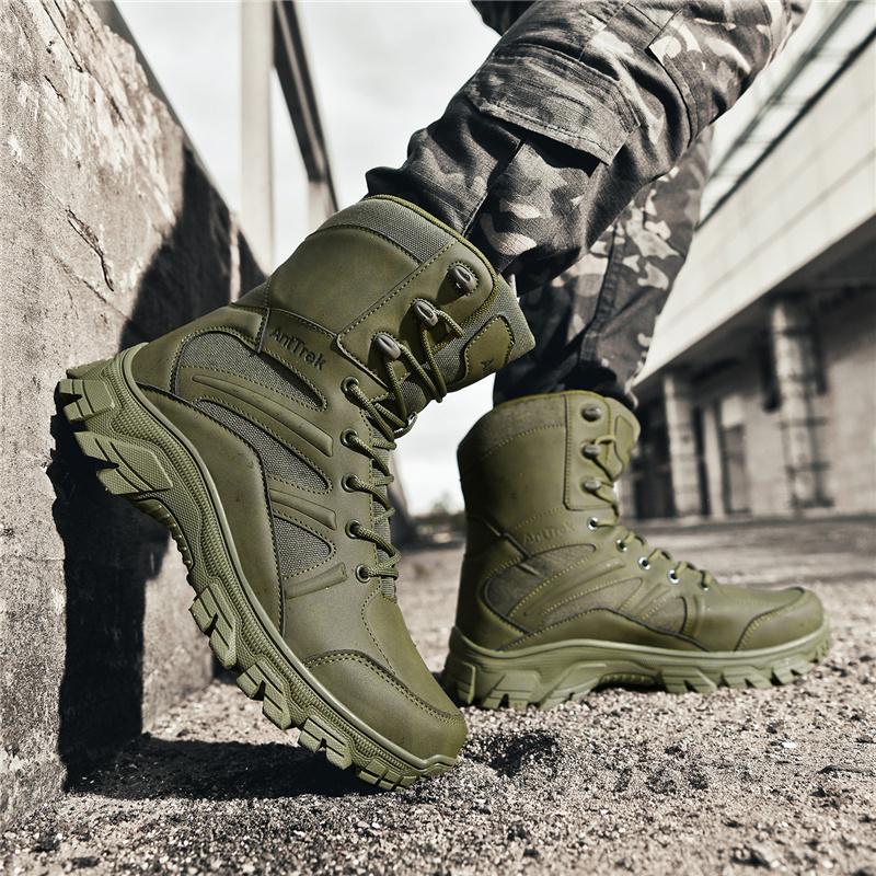 Men Tactical Boot Ankle Desert Military Hunting Hiking Shoes Safety Unisex Lace Up Outdoor Army Brand Motorcycle Climbing Shoes