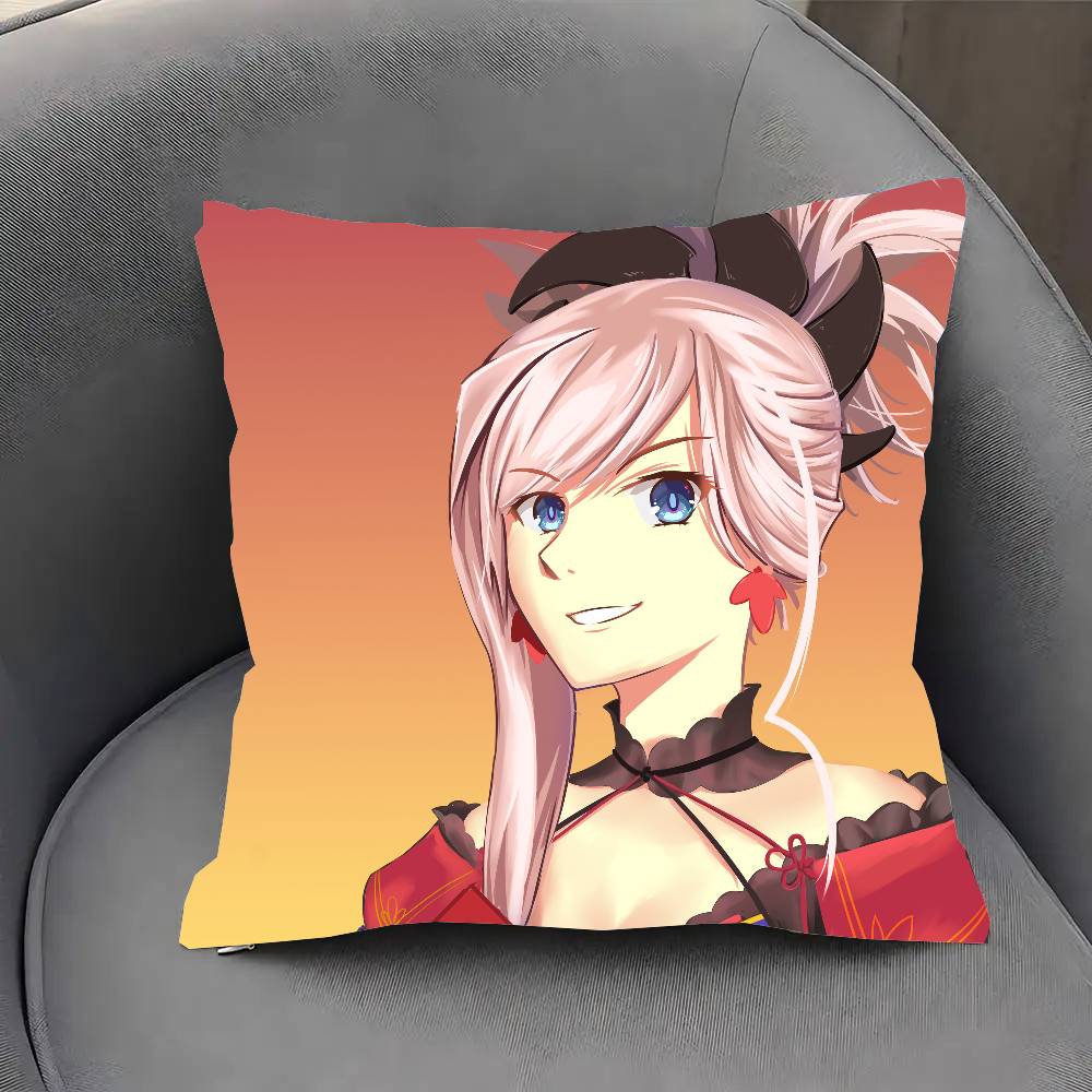 Miyamoto Musashi Anime Fate Pillow Case Fashion Square Pillowcase Bedroom Sofa Room Ins Decoration Leisure