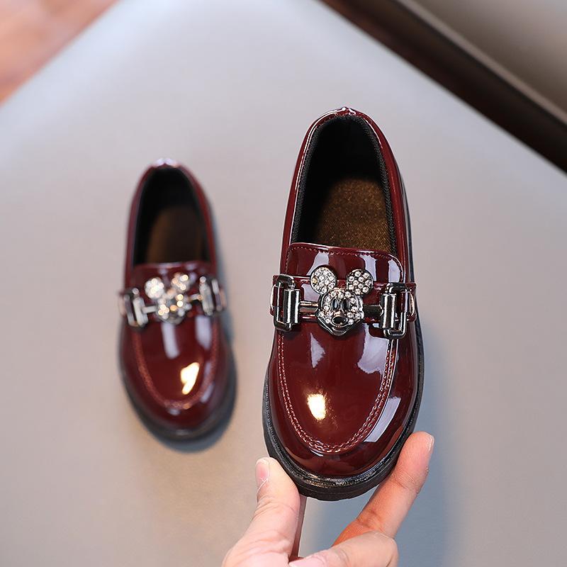 Kids Unisex British Style Casual Performance Leather Dress Shoes