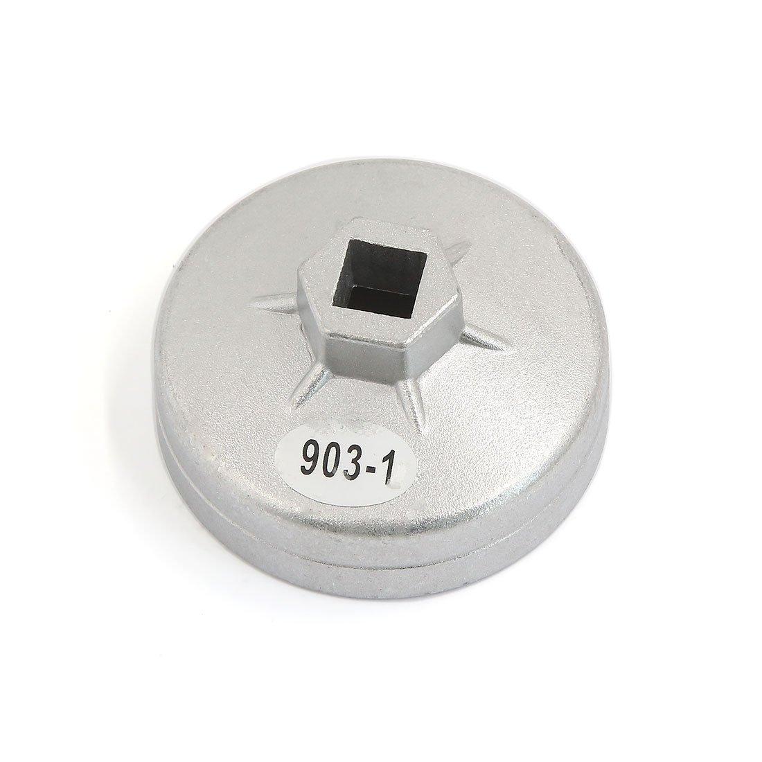 

uxcell Ключ для масляного фильтра 15 граней 75 мм привод для Ford Mazda серебряный