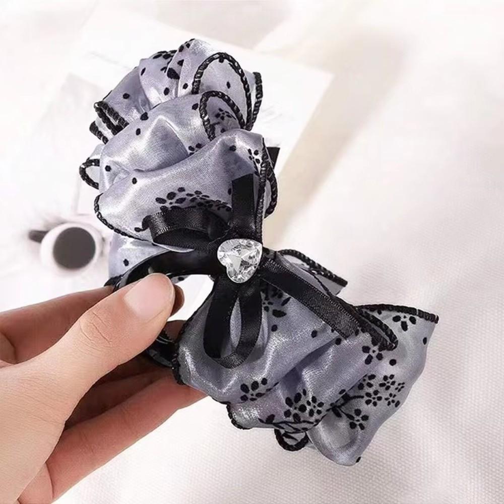 Rhinestone Heart Bubble Grip Clip Embellishment Fluffy Hair Claw Fashion Women's Hair Clip