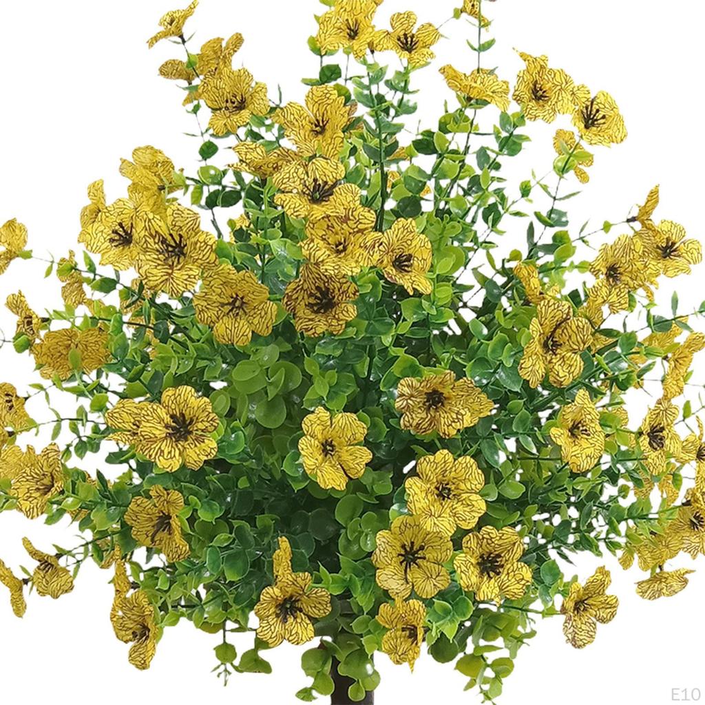 Artificial Flower Garden Stake Plant 24" Faux Greenery Shrubs for Outside Wedding