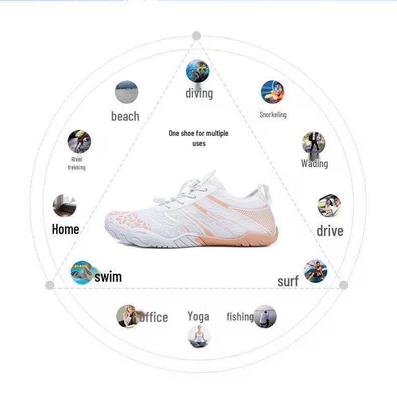 2025 Quick-Drying Unisex Beach & Rafting Shoes: Comfortable Five-Finger Design for Surfing, Wading, and Fitness Activities