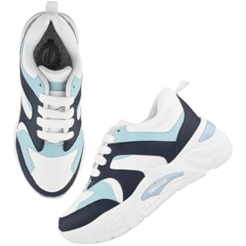 Shoetopia Women'S Casual Walking Navy Blue Sneakers || Comfortable Lightweight Lace Comfy Travel & College Eu37