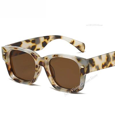 Vintage Square Jelly Color Rivets Men Sunglasses Fashion Gradient Shades Uv400 Women Luxury Sun Glasses