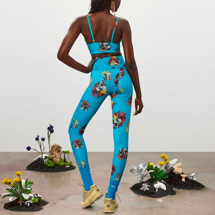 adidas Ivy Park Printed Tights Crystal AOP/Shock Cyan HM5580
